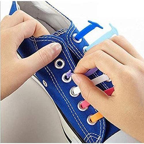 طقم رباط سيليكون للاحذية مكون من 16 قطعه