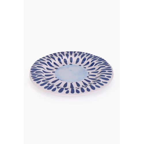Melamine Blue White Dinner Plate 28 cm
