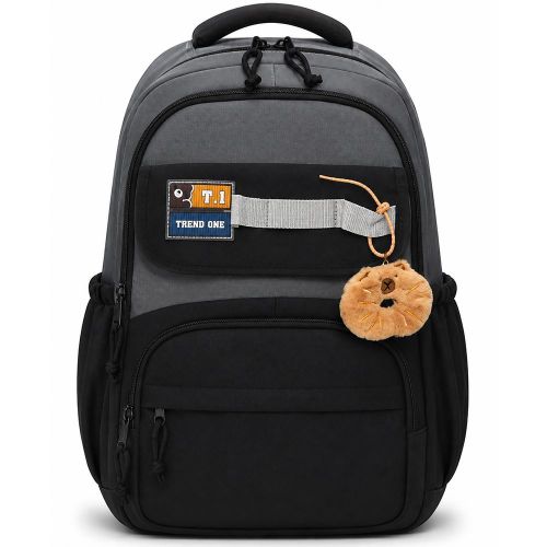 School Backpack for Boys & Girls, Large Student Backpack with Multiple Compartments, Front Zipper Pocket, Side Bottle Pockets, Comfortable Carry Handle, 46*31*19 CM