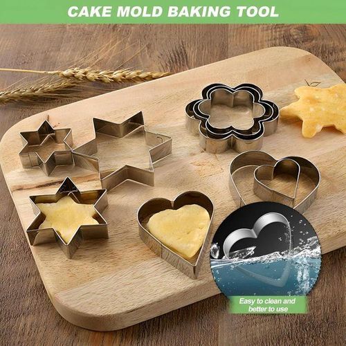 Stainless steel cookie cutter set, 12 pieces, cookie cutter, cake cutter