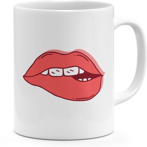 Lip Bite Ceramic Mug - 1Pcs