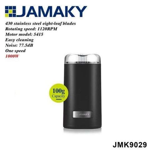 Grinder Mill for Coffee, Spices & Seeds/100g Capacity/Stainless Steel Badels/1000W-JMK9029