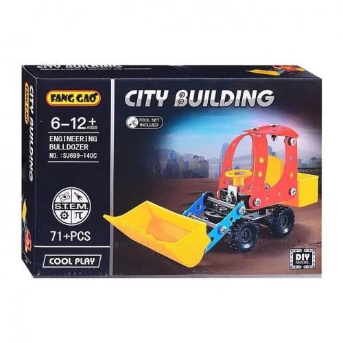Engineering Bulldozer Truck Building Play Set - 71 PCS