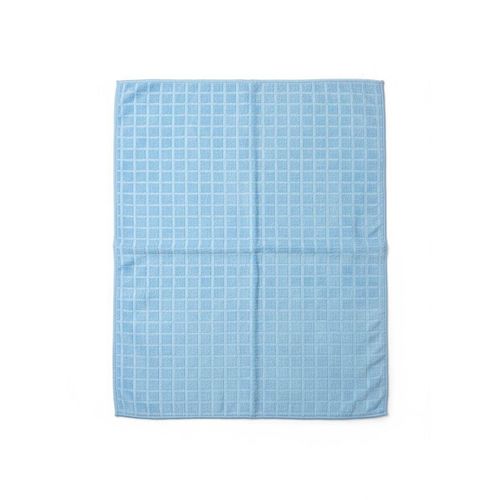 Microfiber Cleaning Cloths, Blue Grid Pattern, Reusable Floor Mop Pads, Rectangular, 48 * 60cm, 3 Pack