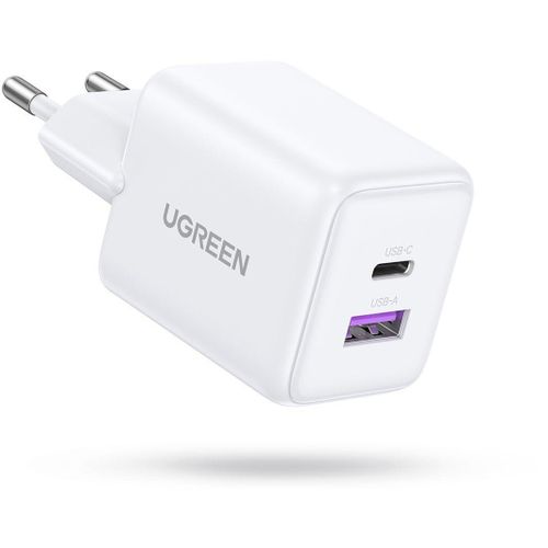 X516 30W GaN Wall Charger USB C and USB A White