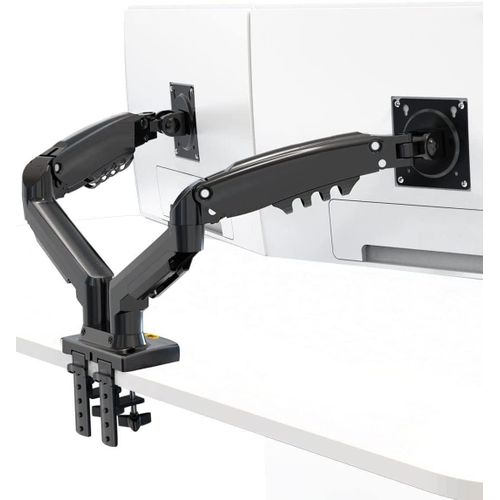 Dual Arm Monitor Desk Mount Stand for 18 to 30 Inches LED/LCD/Monitor Screen's, Full Motion Rotatable Universal Monitor Desk Mount Bracket with Swivel & Tilt Adjustments (M510 - F160)