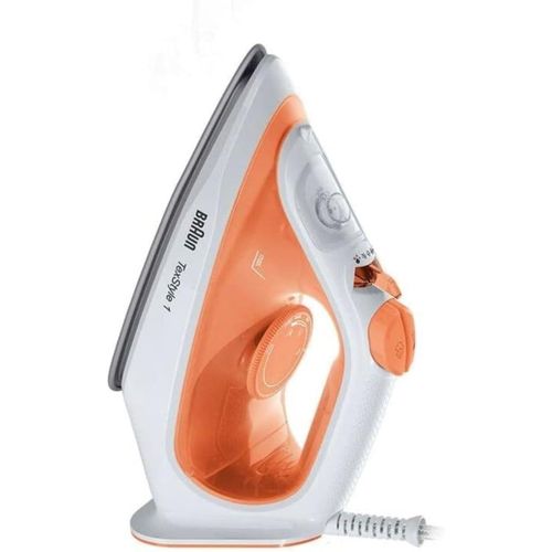 Texstyle 1 Steam Iron with 1900 Watts Power, Non-Stick Soleplate, 50% Energy Saving, and Orange Color - SI1009OR.