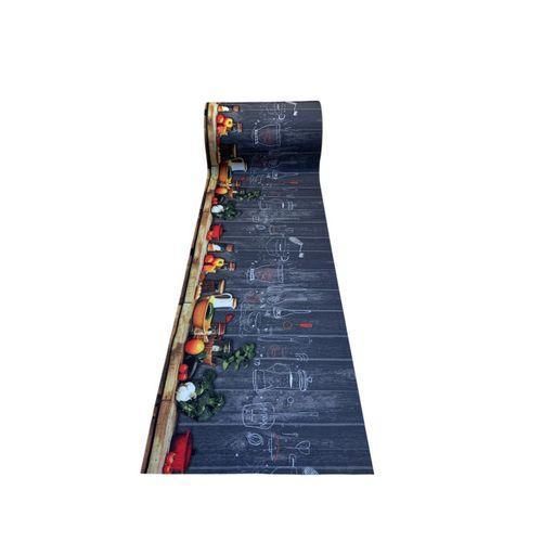 Oriental Weavers Kitchen Rug with Leather Backing – Lony – Multi-Grey