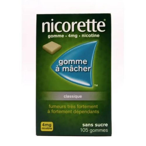 Classic Nicotine Gum 4mg - 105 Gums - Sugar Free Stop Smoking Aid for Heavy Smokers