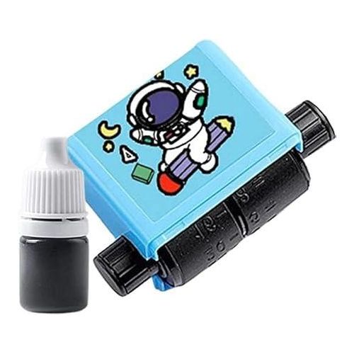 Rotating Educational Math Stamp for Kids Addition and Subtraction with Reusable Ink – Generates 100 Arithmetic Problems for Learning Mathematics and Mental Math Skills – Interactive Educational Tool for School Home Training and Early Learning