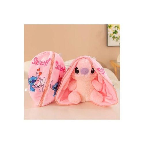 Stitch Plush Toy with Zipper Storage Bag