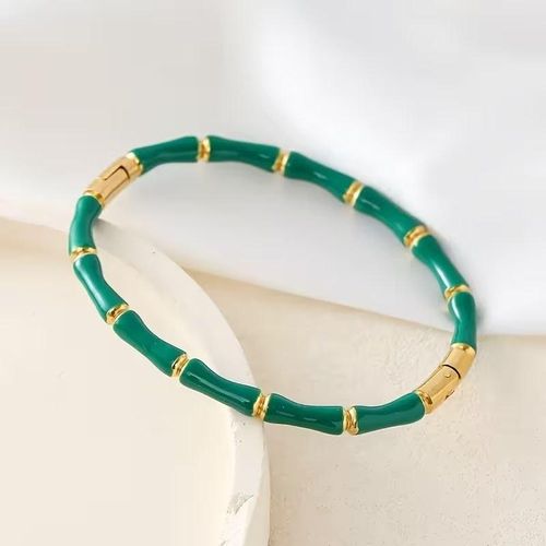 Bracelets crafted from premium stainless steel with a unique bamboo texture design in a variety of elegant colors, suitable for everyday wear and special occasions for both men and women.