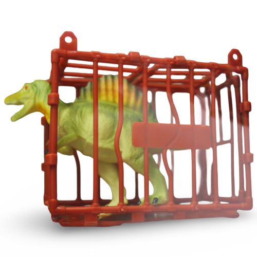 Animal Life Friction Vehicle with Dinosaur Toy Set – Red
