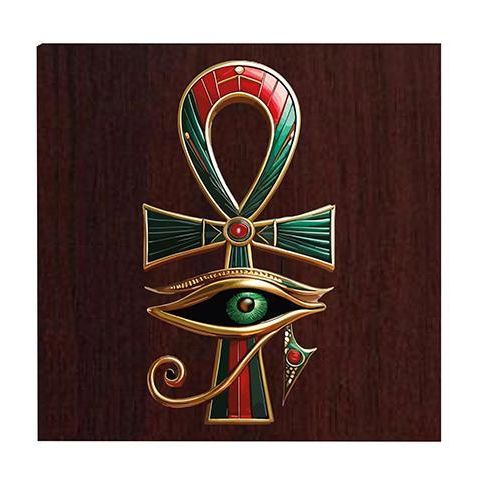 Wooden Frame (ANKH THE KEY OF LIFE) A wall panel with distinctive shapes to suit all tastes.SIZE(30X30X2).