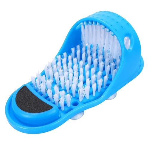 EVERMARKET Feet Cleaner with Brush Shower Spa Massager Slippers for Adults