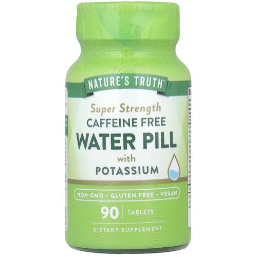 Water Pill with Potassium, Caffeine Free, 90 Tablets