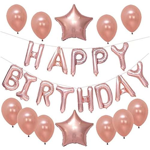 one year warranty_Happy Birthday Party Rose Gold Foil Balloon Air Balloons Birthday Decor Latex Ballon For Birthday Party Decorations Mm9991399