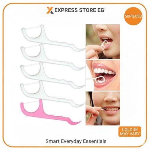 Plastic Toothpick Floss Stick 50 Stick