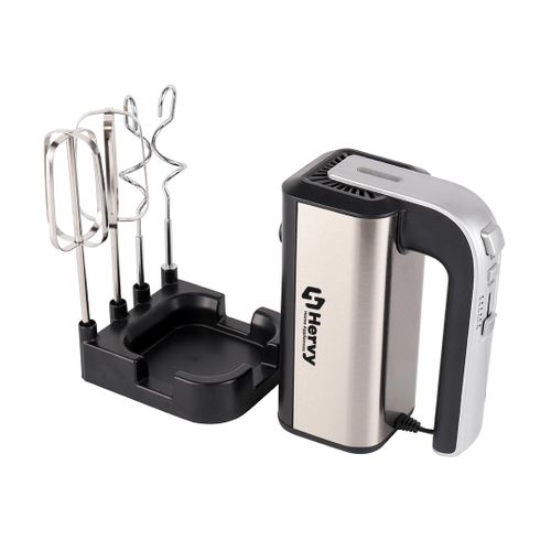 HM-002 Hand Mixer 500W 5 Speed Turbo Stainless Steel Body Black