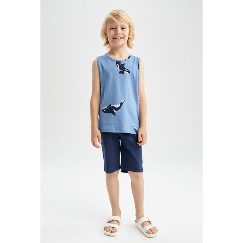 Men Kids Printed Tank Top Shorts 2-Pack Suit