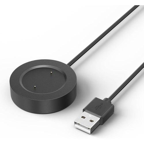 كابل شاحن USB متوافق مع ساعة شاومي مي كولور سبورت S1 اكتيف من زوي - سلك شحن للساعة الذكية أسود