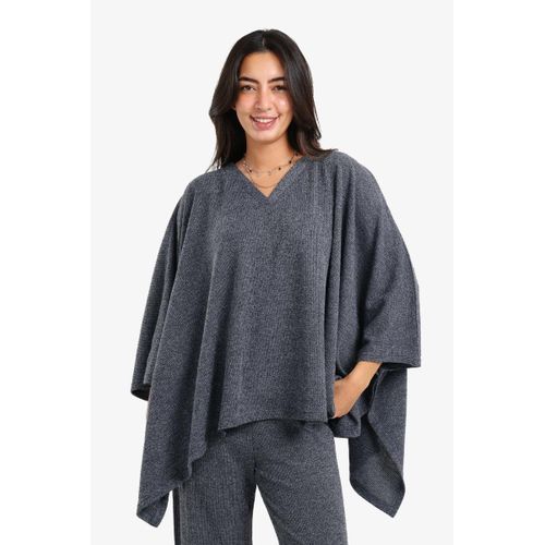 Oversized Self Pattern Poncho