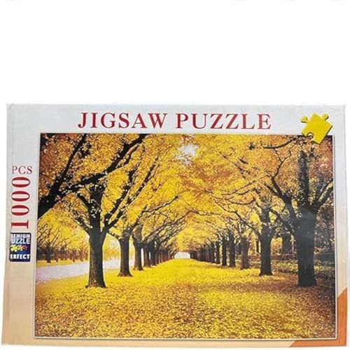 1000-piece children's jigsaw puzzle set with a golden tree design, perfect for home, room, and wall decoration, for both children and adults.