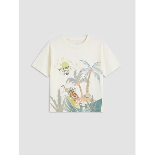 Crew Neck Printed Boys T-Shirt