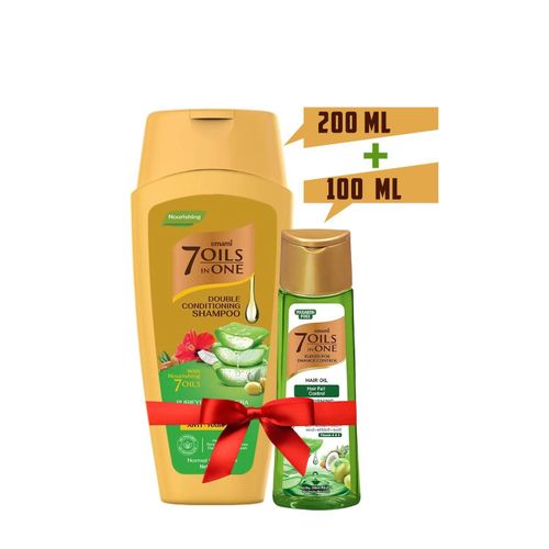 مجموعة إمامي بالألوفيرا: شامبو مرطب (200 مل) وزيت سبعة (100 مل)