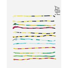 Set Of 12 Wool Bracelets - Multicolour