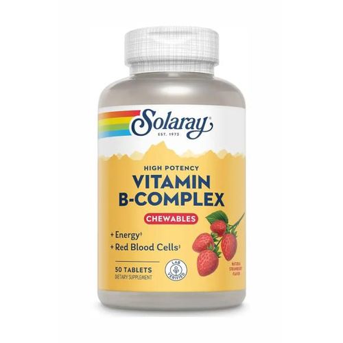 Vitamin B-Complex servings 50 Chewables Flavor: strawberry