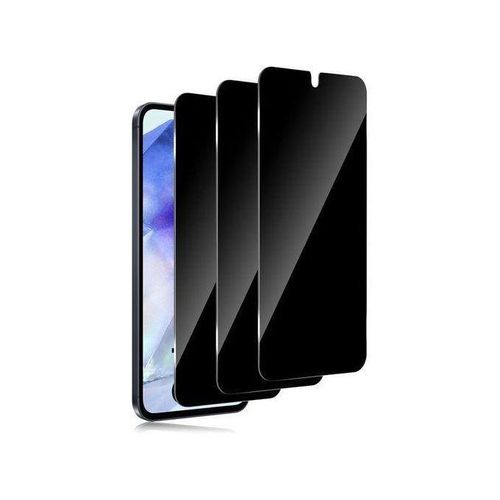 حامي شاشة الخصوصية مع تغطية كاملة لهاتف Samsung Galaxy A55/A35 5G، طبقة زجاج مقسى مضادة للتجسس، صلابة 9H، مضاد لبصمات الأصابع، 3 قطع