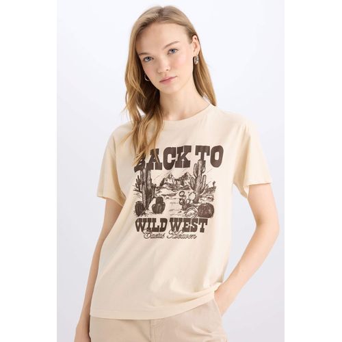 Regular Fit Crew Neck Printed T-Shirt