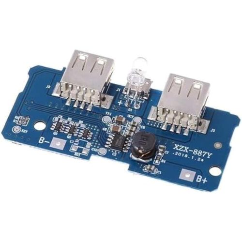 Power Bank Module with Dual USB 5V 2A and LED Lamp