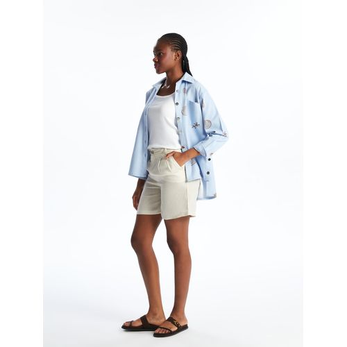 Loose Fit 100% Linen Women's Shorts