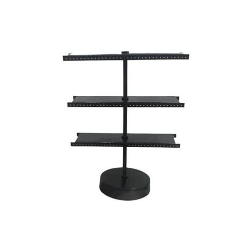 3 Tier Metal Earring Jewelry Stand Black Round Base Movable Earring Display Stand Earrings Accessories Display 500 Earrings
