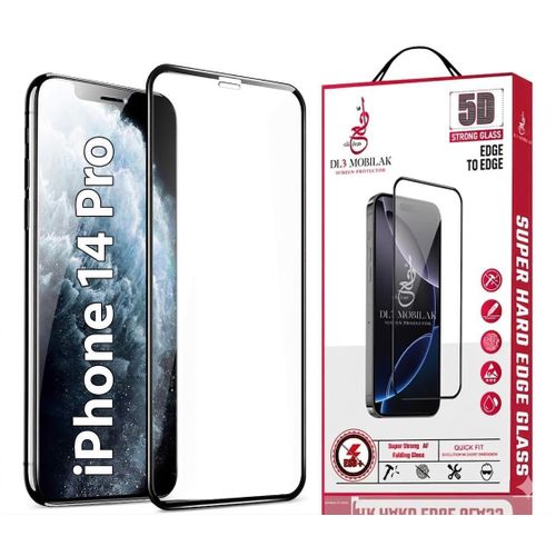 for iPhone 14 Pro (6.1 inch) Tempered Glass Screen Protector, 9H Hardness Anti-Scratch Tempered Glass flim, Case Friendly, Anti-Scratch - Black