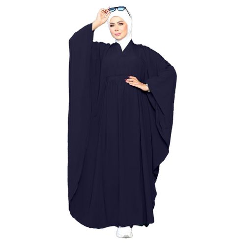 Edna Royal crepe material Consists of 1 pieces , Model 8198 , Navy Blue