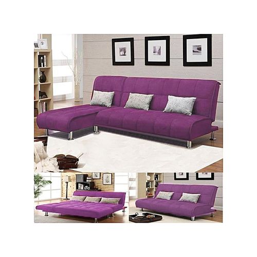 Corner Bed - 260*190 Cm - Purple - (999)