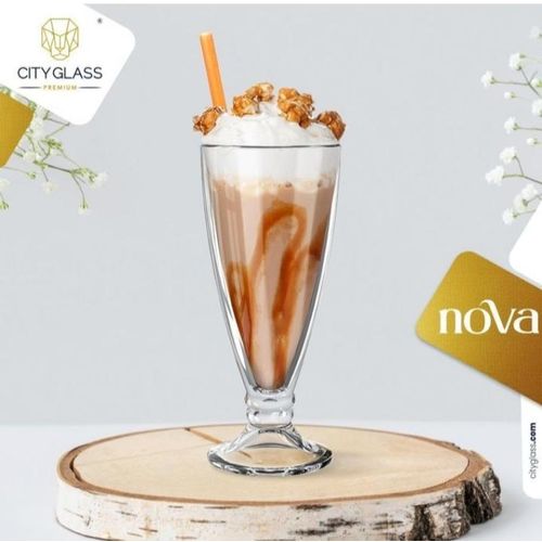 Cityglass Cup Set. This set includes three clear glass cups with a capacity of 310ml, specially designed for your favorite beverages, whether hot like coffee or tea, or cold like milkshakes and smoothies. Each cup features a unique design.