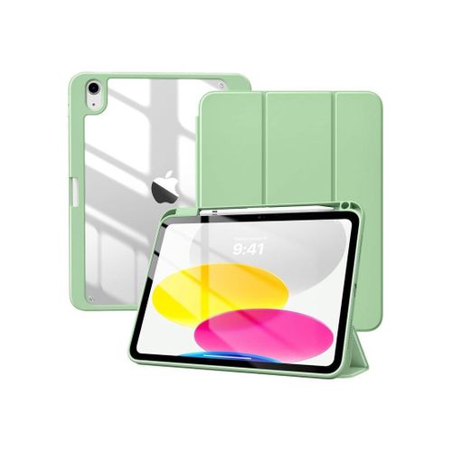 Case for iPad (A16) 11th Generation 11 Inch 2025/10th Generation 10.9 Inch 2022 with Pen Holder, Shockproof Smart Case Cover with Transparent Back Shell Protective Case (Mint Green)