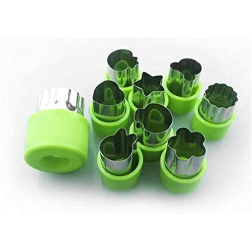 9 Pcs Vegetable Cutter Shapes Set Cookie Stamps Mold Cookie Mini Pie Fruit andCutter Decorative Food for Kids Baking and Food Supplement Tools Accessories Crafts for Kitchen, Multi Color, SSZ301