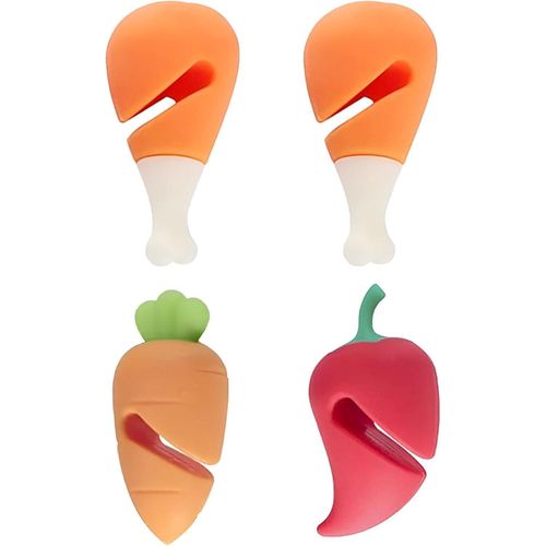 Kitchen Utensil-Specialized Silicone Rest for Soup Pots, ensuring lids remain securely open, minimizing mess, and simplifying the cooking process effortlessly. (4 piece of the color shown)