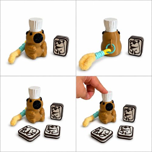 Mr.Fidgey CapyFusion Bundle – Capybara Clicker Keychain + 24-Magnets Slider Set