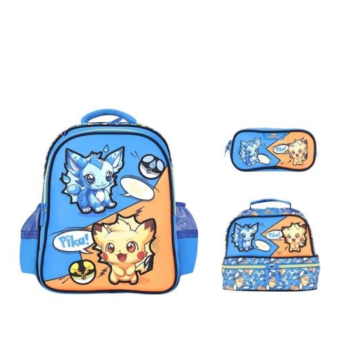 Glossy Bird - Cartoon Character School Backpack Set with Lunch Bag and Pencil Case 17 Inch - GB5378TB
