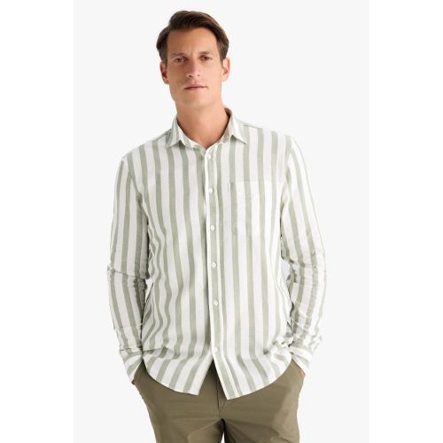 Man Regular Fit Long Sleeve Shirt - HAKİ