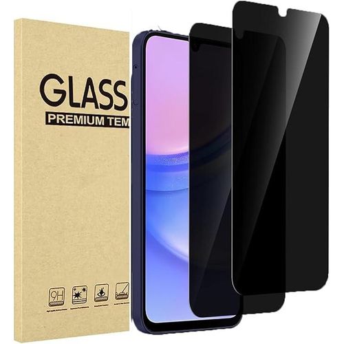 Privacy Screen for Samsung Galaxy A15 4G / 5G Screen Protector, Pack of 2 Anti-Spy Tempered Glass Film for Samsung A15 Anti-Spy Screen Protector 9H Hardness Privacy Tempered Glass Full Screen