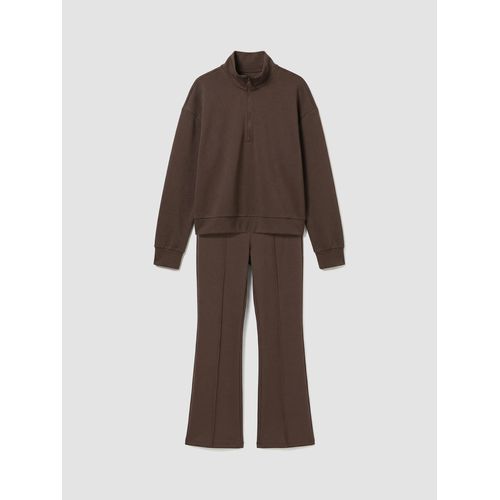 Soft Touch High Neck Sweatshirt And Leggings Set For Girls