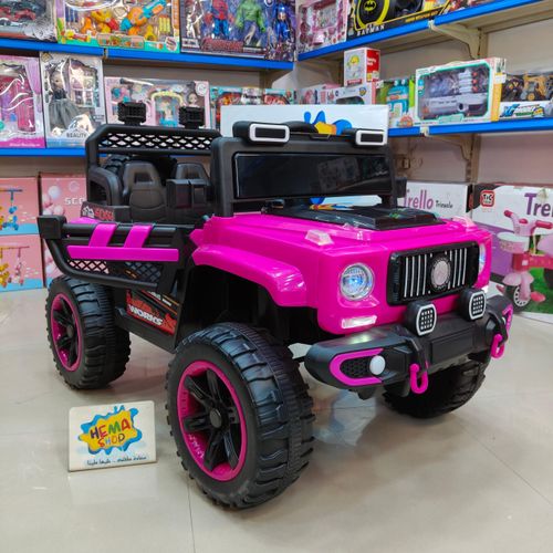 Electric ride-on car for children in pink - suitable for ages up to 7 years