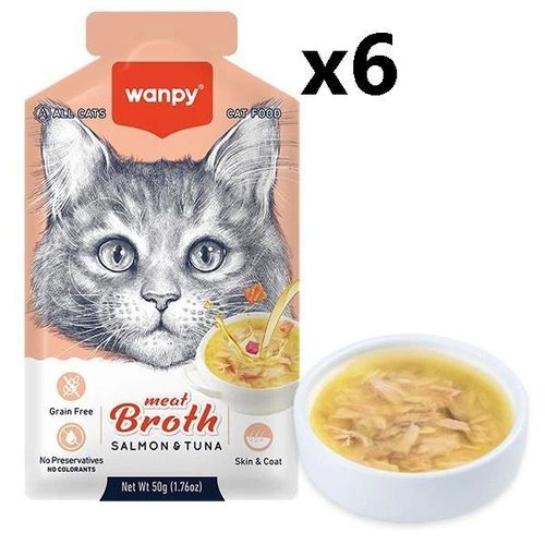 Meat Broth Salmon & Tuna for Cats 50g
